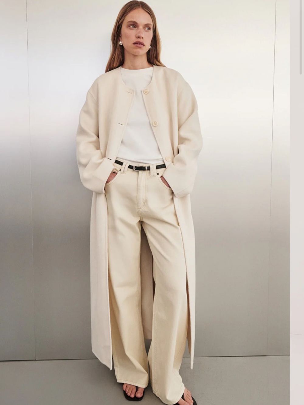 DISSH Cream Straight-Leg Jeans